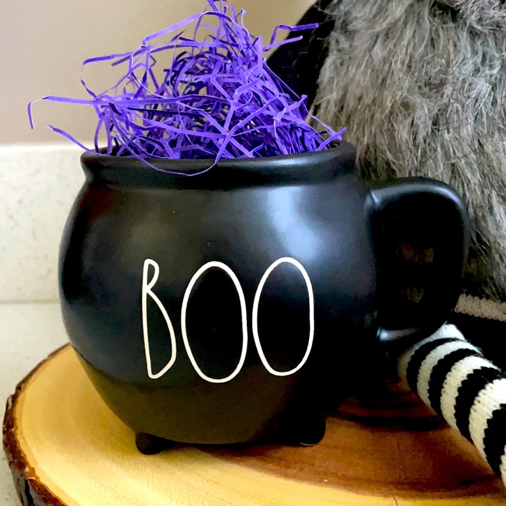 RAE DUNN BOO HALLOWEEN CAULDRON FARMHOUSE MUG